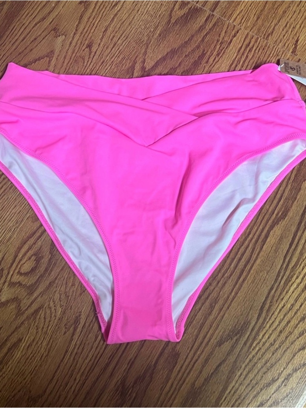 PINK Victoria's Secret Neon Pink High-Waist Bikini Bottom